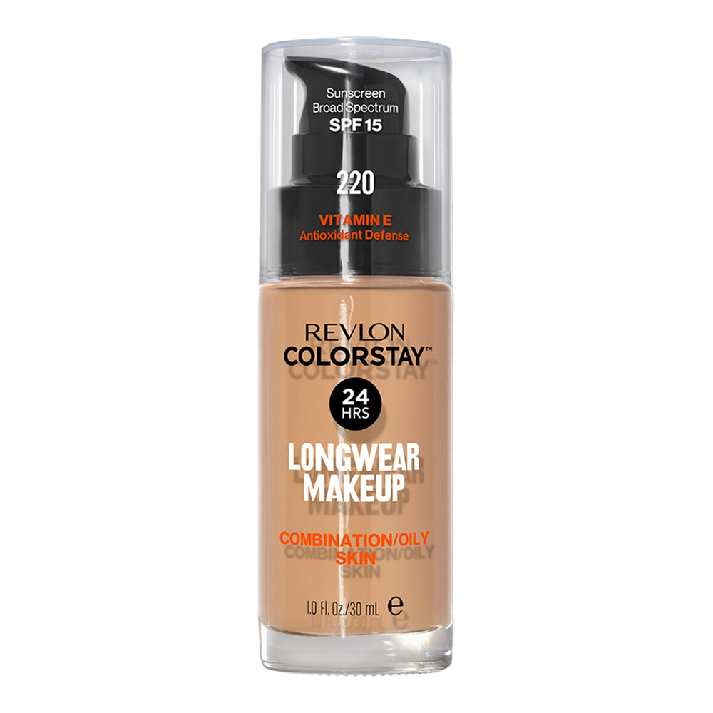 Revlon ColorStay Longwear Makeup Combination/Oily SPF15 30ml in shade 220 NATURAL BEIGE - matte, breathable foundation for up to 24H wear
