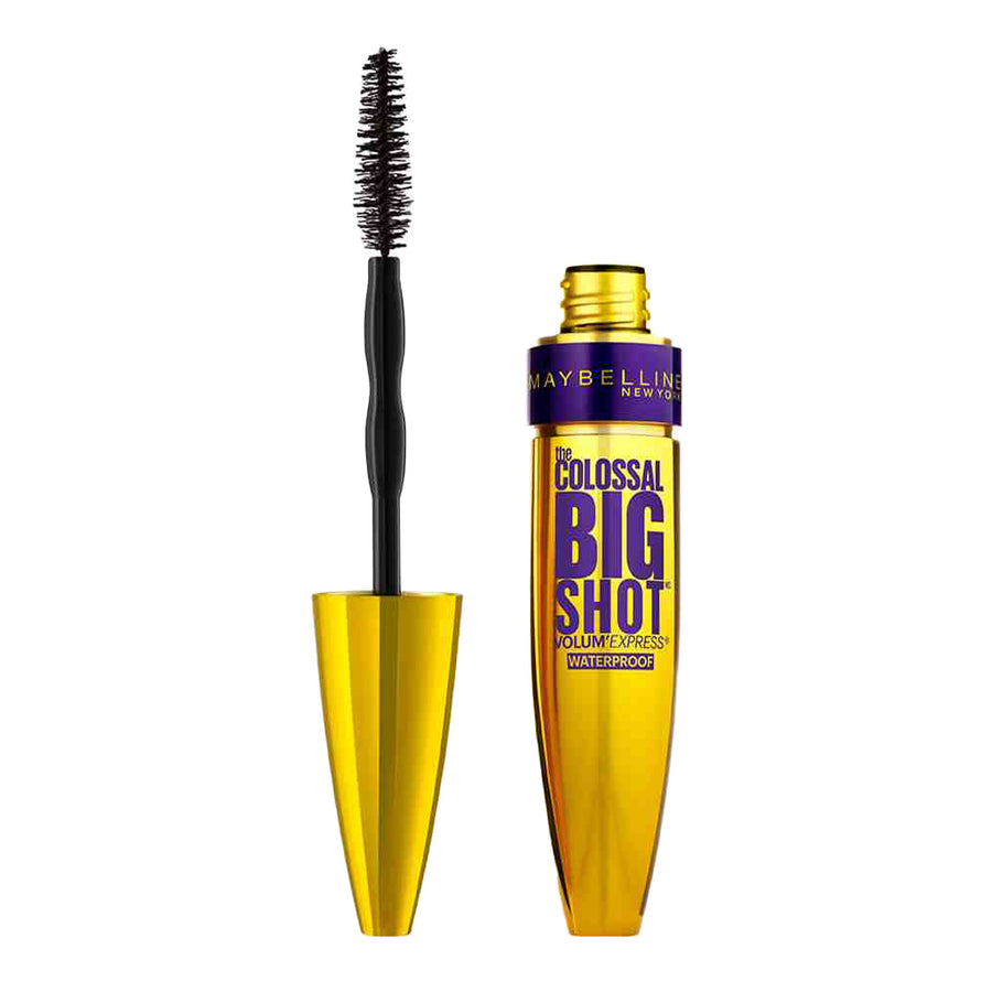 Maybelline Big Shot Mascara in 226 VERY BLACK with collagen and wavy brush for bold waterproof volume in one smooth coat