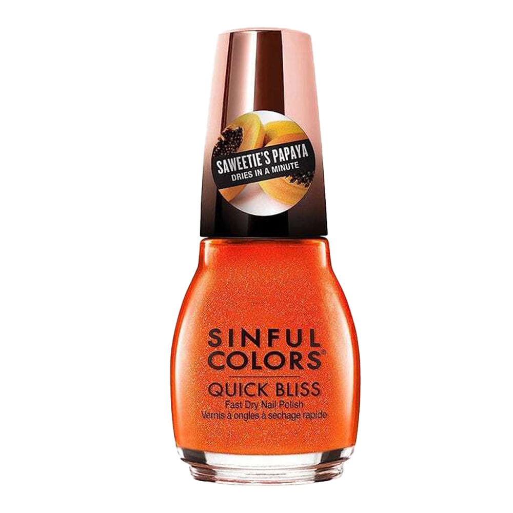SinfulColors Quick Bliss Nail Polish 15ml 3003 PRETTY PAPAYA