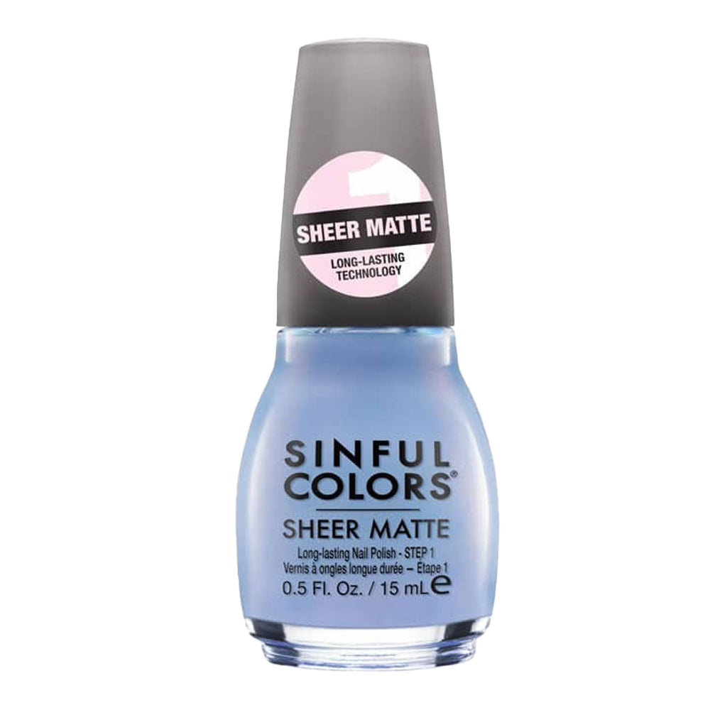 SinfulColors Sheer Matte Nail Polish 15ml 3035 ICED PETIT FOUR