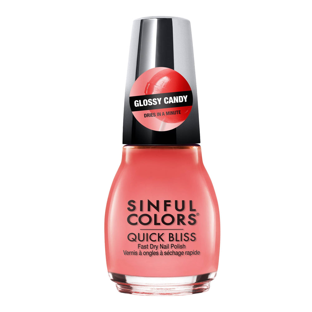 SinfulColors Quick Bliss Nail Polish 15ml 3047 CANDIED GRAPEFRUIT
