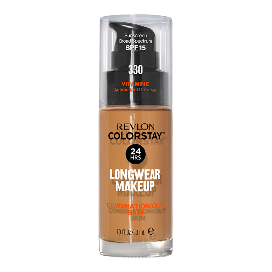 Revlon ColorStay Longwear Makeup Combination/Oily SPF15 30ml in shade 330 NATURAL TAN - matte, breathable foundation for up to 24H wear
