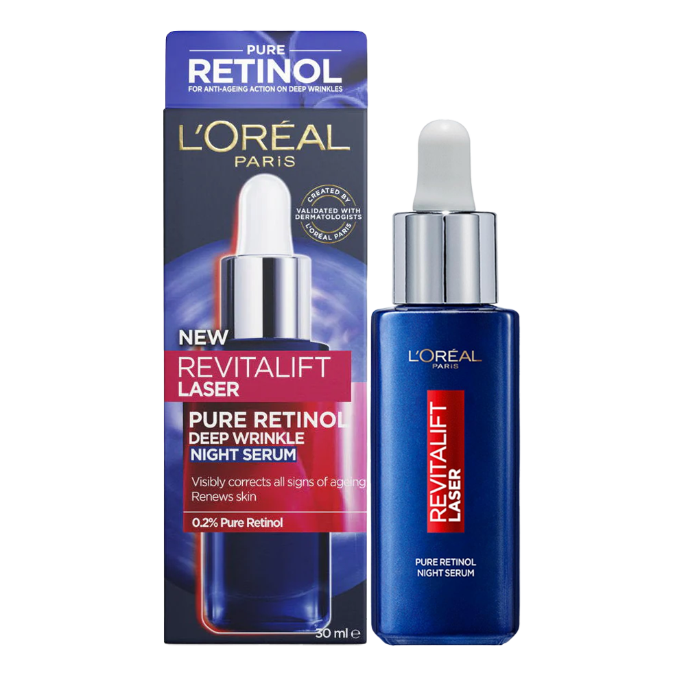 L'Oreal Revitalift Laser X3 Pure Retinol Face Night Serum 30ml