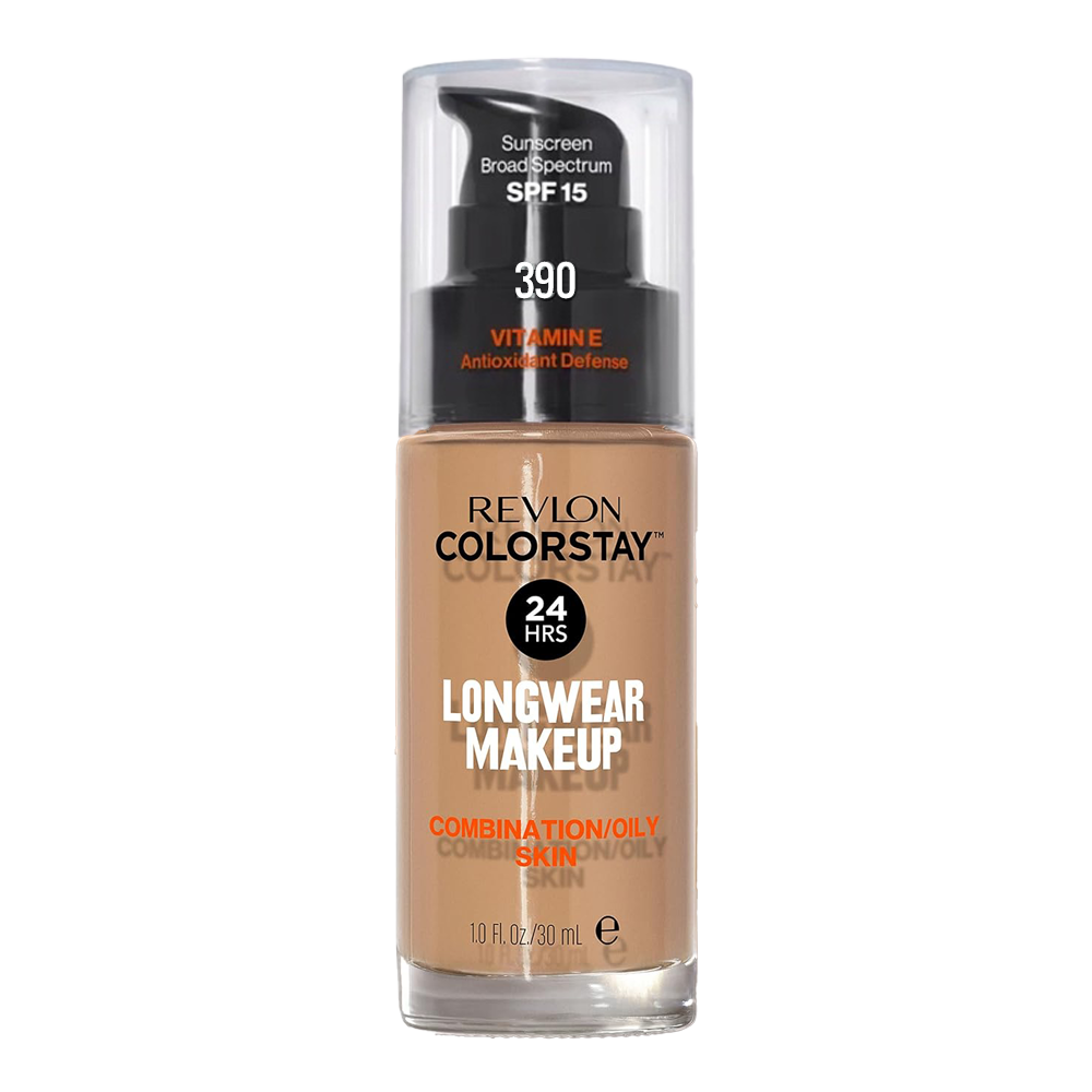 Revlon ColorStay Longwear Makeup Combination/Oily SPF15 30ml in shade 390 RICH MAPLE - matte, breathable foundation for up to 24H wear
