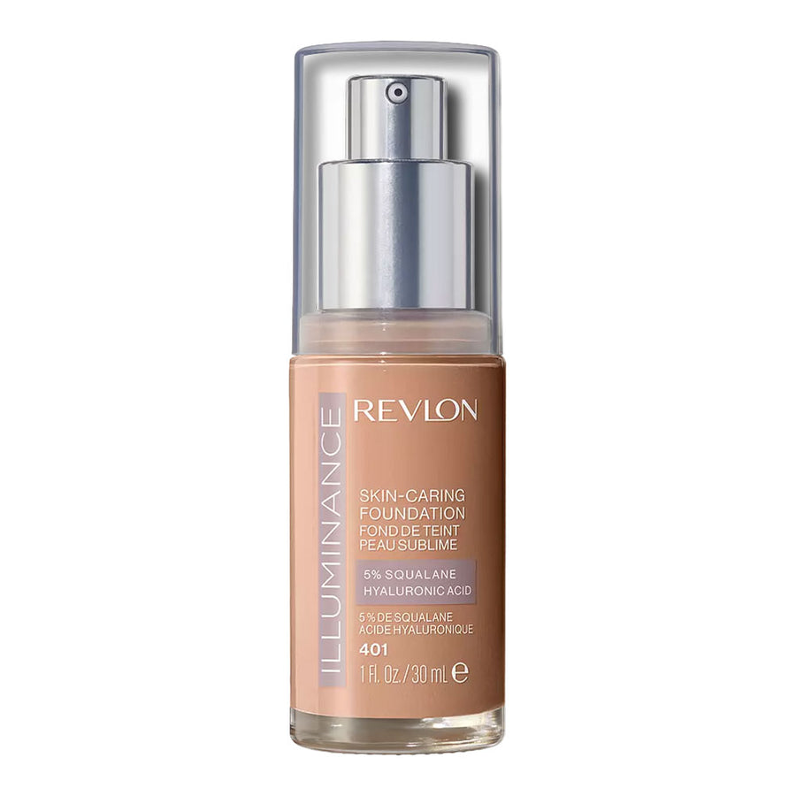 Revlon Illuminance Foundation in shade 401 LIGHT COFFEE - hydrating, skin-caring coverage