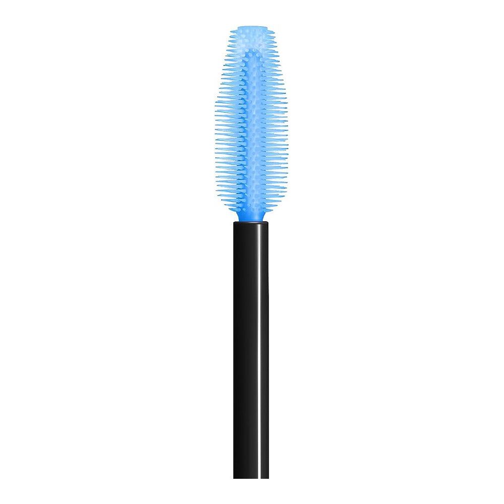 Close-up of Maybelline Rocket Mascara brush in 411 VERY BLACK for waterproof 8X volume and smooth clump-free lash application