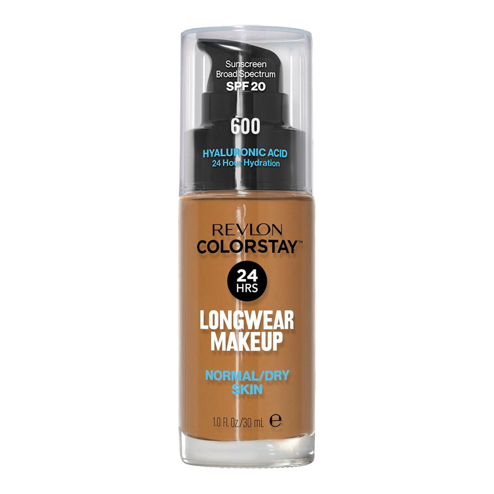 Revlon ColorStay Longwear Makeup Normal/Dry Skin SPF20 30ml in shade 600 CINNAMON - hydrating foundation with 24H wear
