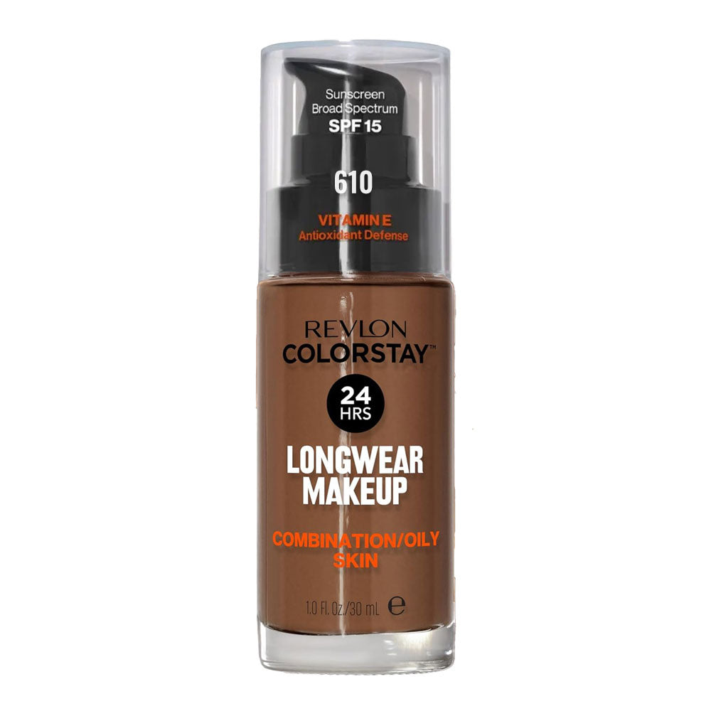 Revlon ColorStay Longwear Makeup Combination/Oily SPF15 30ml in shade 610 ESPRESSO - matte, breathable foundation for up to 24H wear