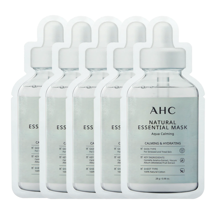 AHC Natural Essential Mask Aqua Calming 28g - 5 pack