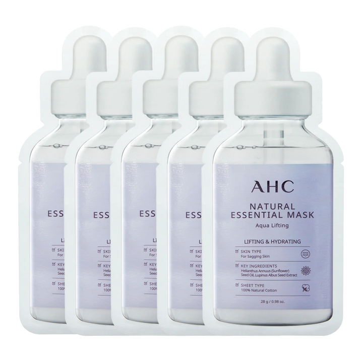 AHC Natural Essential Mask Aqua Lifting 28g - 5 pack