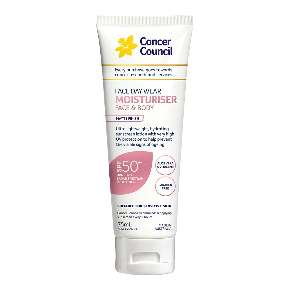 Cancer Council Face Day Wear Moisturiser Invisible Matte Finish SPF 50+ 75ml