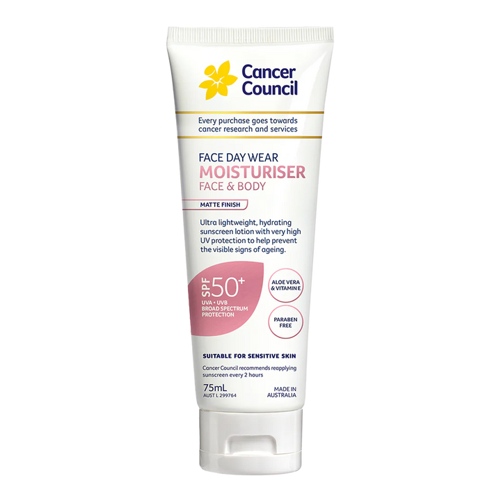 Cancer Council Face Day Wear Moisturiser Invisible Matte Finish SPF 50+ 75ml