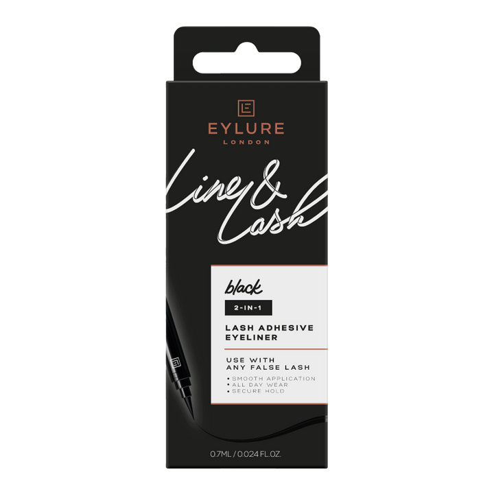 Eylure Line & Lash 2-in-1 Lash Adhesive Eyeliner 0.7ml BLACK
