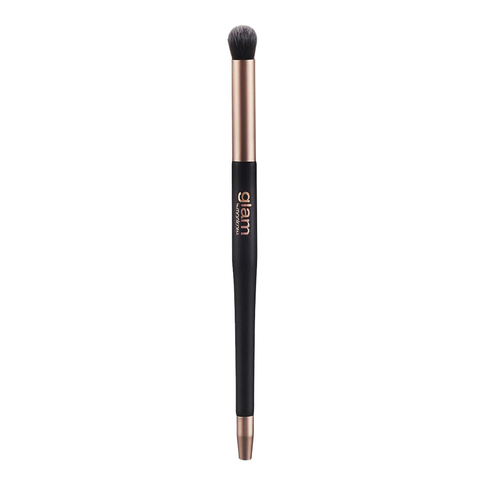 Glam by Manicare GE1 Blending Crease Brush with tapered head and dual fibres for precise colour application and seamless eyeshadow blending
