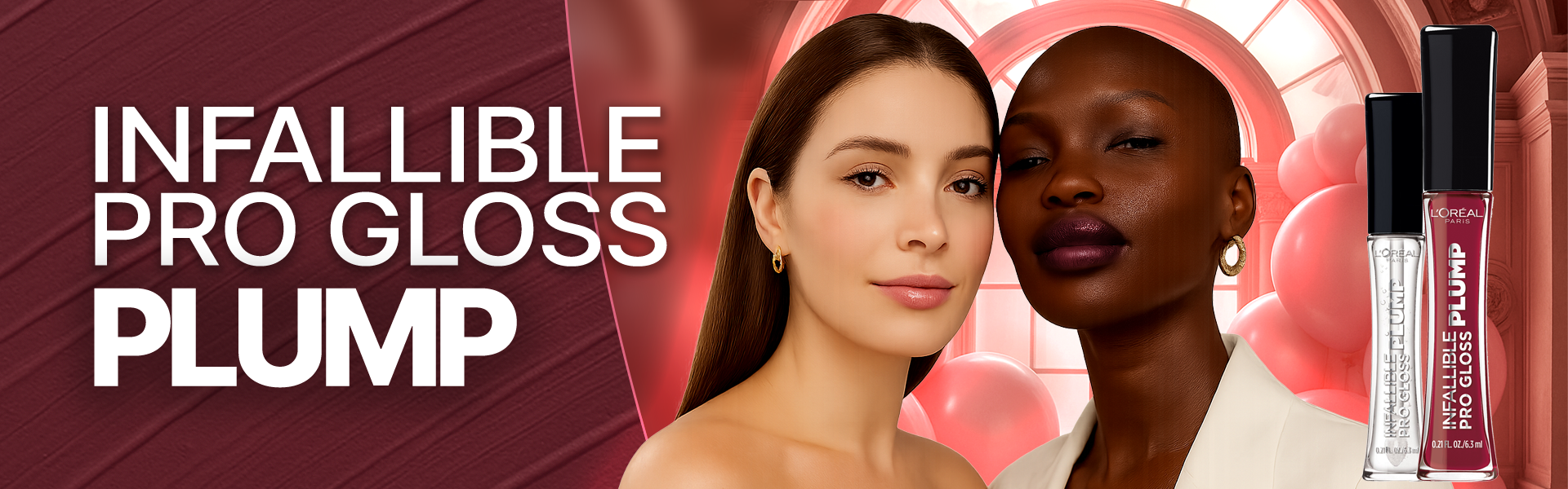 L'Oréal Infallible Pro Gloss Plump for full, plump lips with high-shine, long-lasting colour and hydration | Blush Fiji