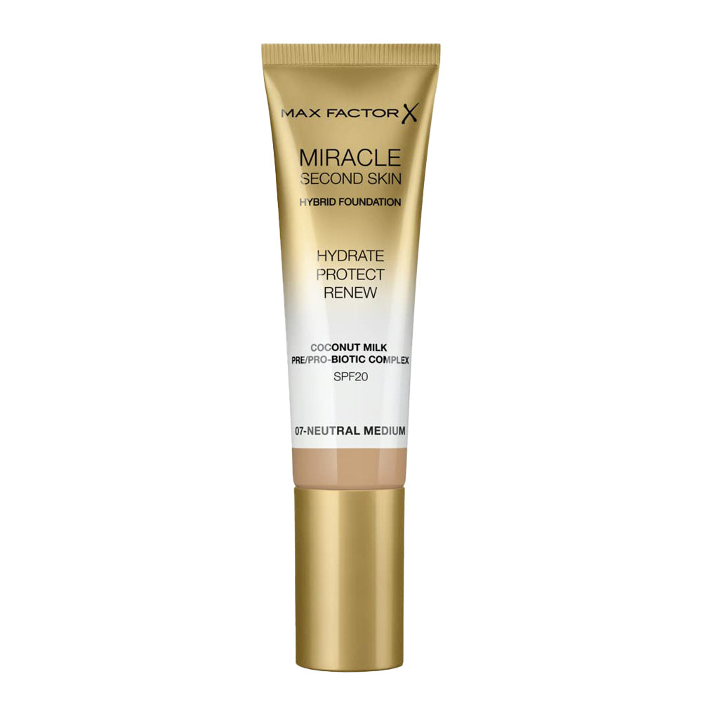 Max Factor Miracle Second Skin Hybrid Foundation 30.0ml 07 NEUTRAL MEDIUM