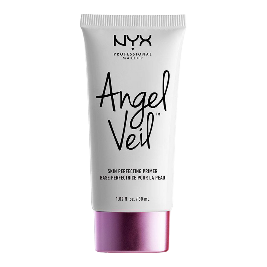 NYX Angel Veil Skin Perfecting Primer with silky vegan formula and shine-blurring satin finish