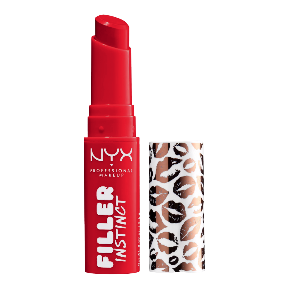 NYX Filler Instinct Plumping Lipstick BESOS FIPLC01 with glossy finish and 8-hour hydration