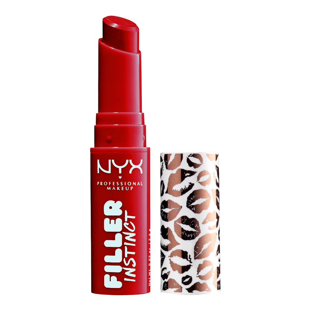 NYX Filler Instinct Plumping Lipstick JUICY POUT FIPLC02 with glossy finish and 8-hour hydration