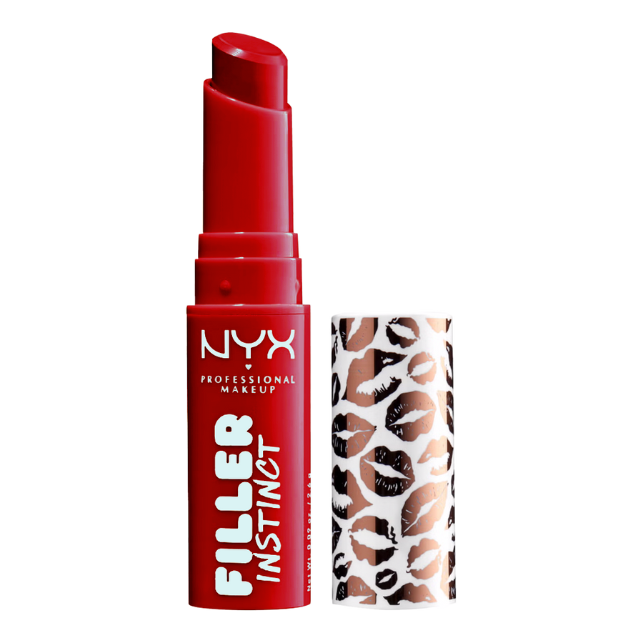NYX Filler Instinct Plumping Lipstick JUICY POUT FIPLC02 with glossy finish and 8-hour hydration