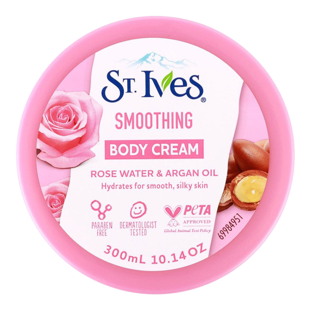 St. Ives Soothing Body Cream with Rose Water & Argan Oil 300ml