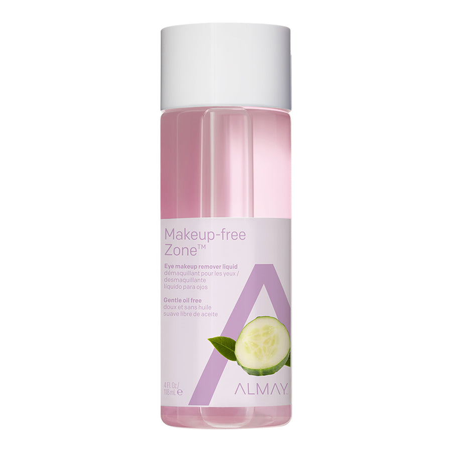 Almay Gentle Oil-Free Eye Makeup Remover Liquid with dual-phase formula that removes waterproof makeup and conditions skin
