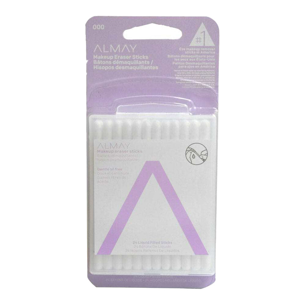 Almay Oil Free Makeup Eraser Sticks – 24 snap-activated cotton swabs for smudge-free cleanup