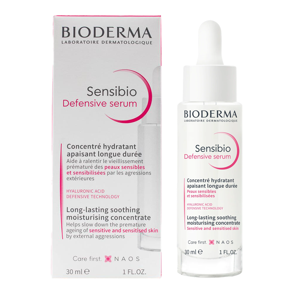 Bioderma Sensibio Defensive Serum texture – lightweight, non-greasy fluid ideal for sensitive, redness-prone skin