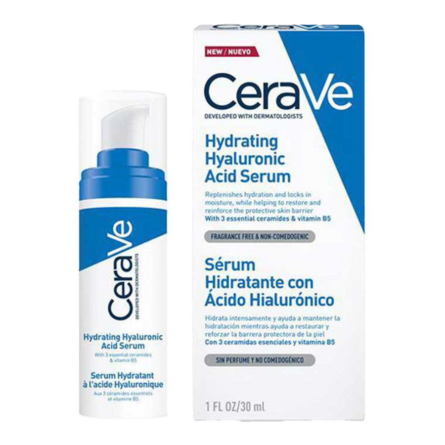 CeraVe Hydrating Serum for dry, sensitive skin – with hyaluronic acid, ceramides, vitamin B5 & MVE Technology