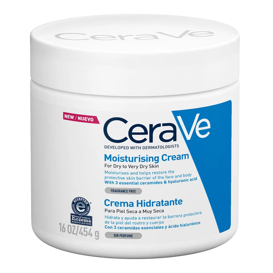 CeraVe Moisturising Cream for dry, eczema-prone skin – with ceramides, hyaluronic acid & MVE for 24HR hydration