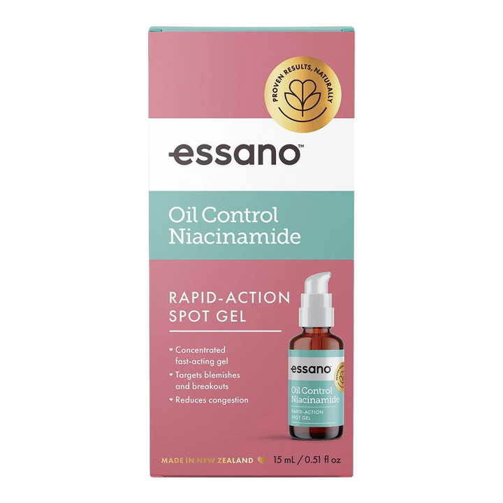 Essano Niacinamide Rapid-Action Spot Gel targets blemishes and control excess oil for clearer skin