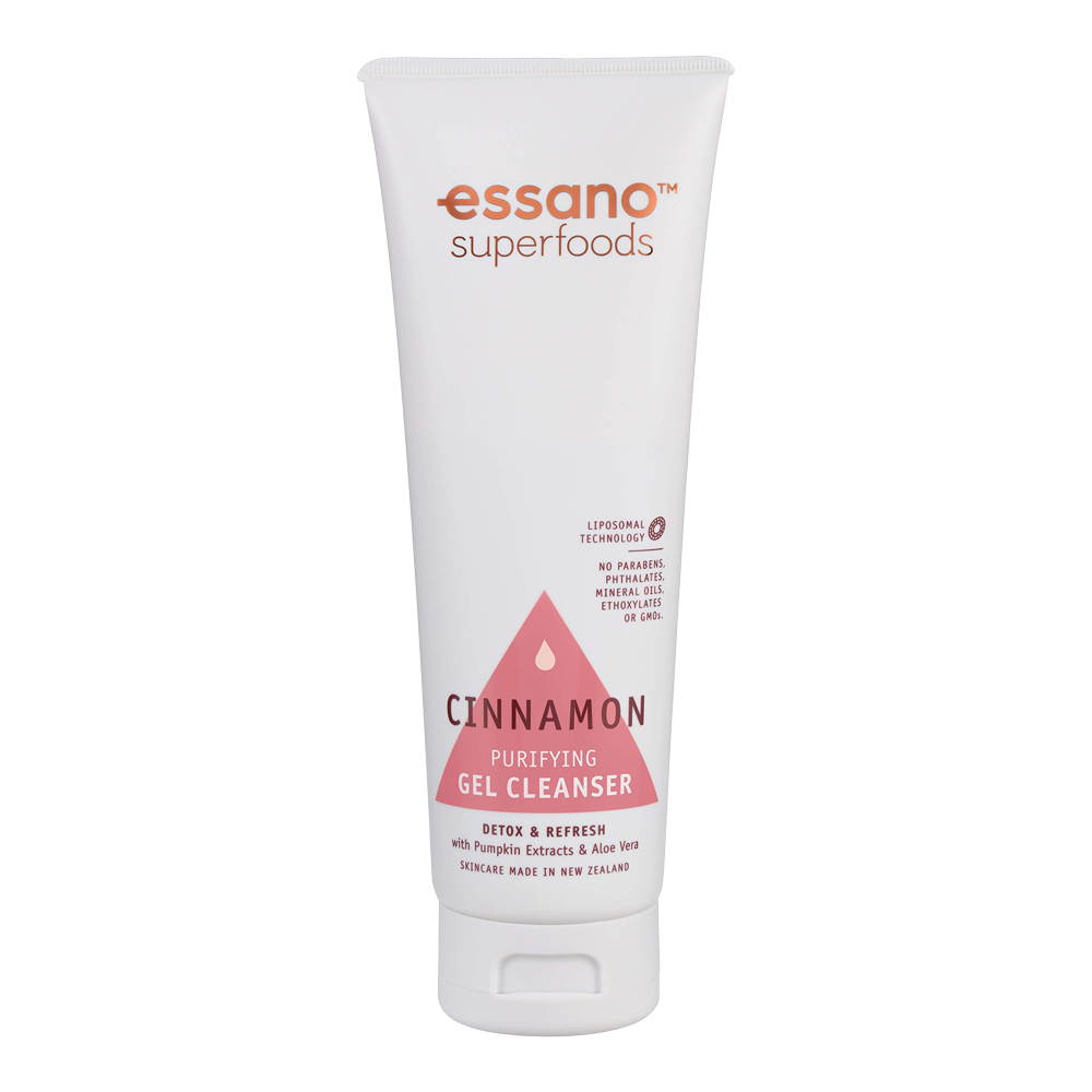Essano Superfoods Cinnamon Purifying Gel Cleanser – Removes impurities and refreshes the skin with natural ingredients like cinnamon and aloe vera.