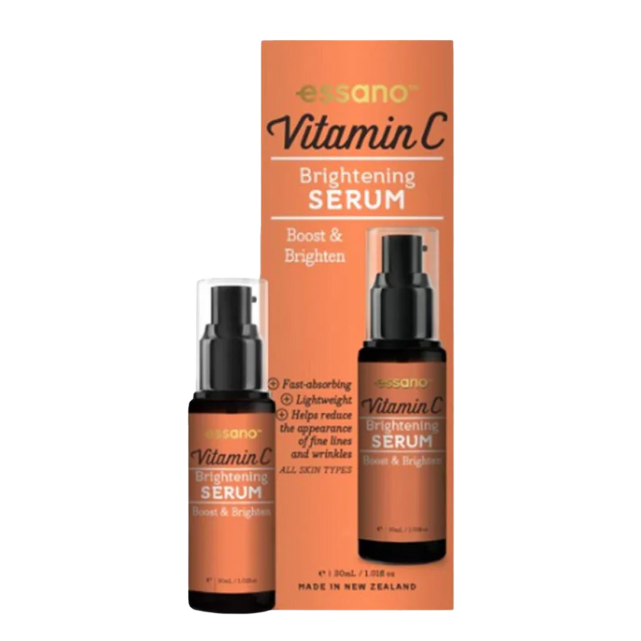 Essano Vitamin C Brightening Serum 30ml for hydration & brightening, fast-absorbing, lightweight, suitable for all skin types
