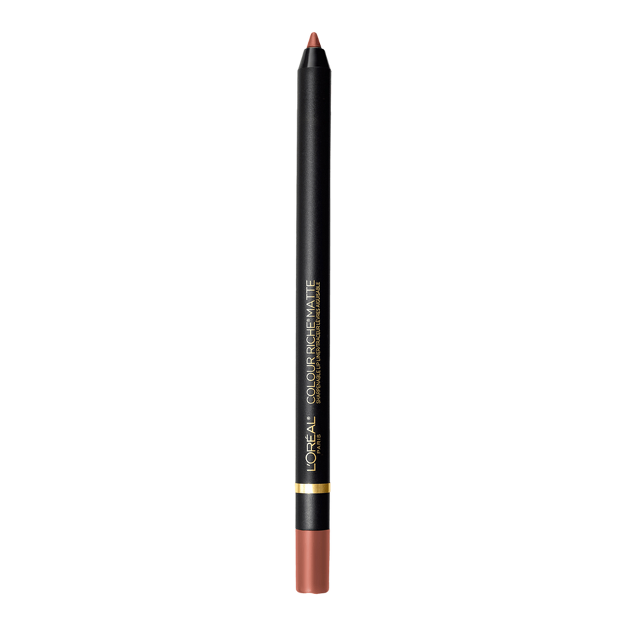 L'Oreal Colour Riche Matte Sharpenable Lip Liner 112 MATTE-STERMIND, showcasing smooth, matte texture in a precise pencil