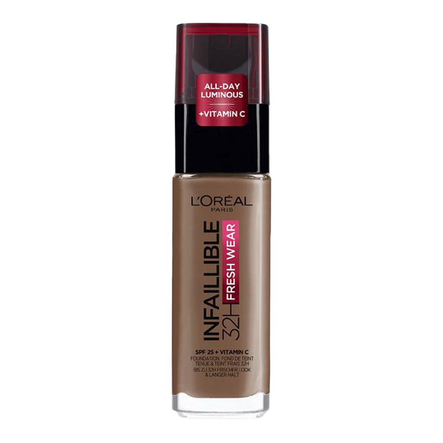 L’Oréal Infallible 32HR Fresh Wear Foundation 365 Deep Golden longwear full coverage satin finish Blush Fiji