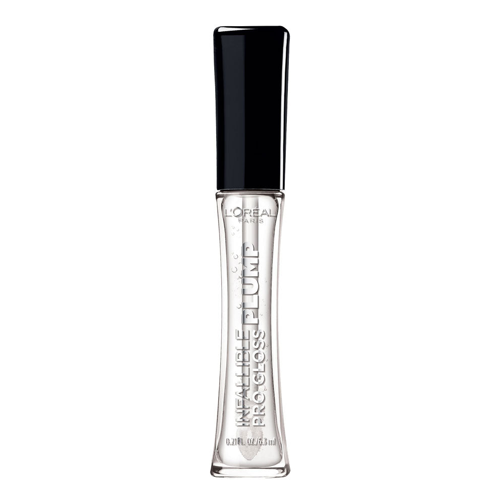 L'Oreal Gloss Plump 600 MIRROR lip gloss delivers fuller-looking lips with high-shine plump and hydrating comfort
