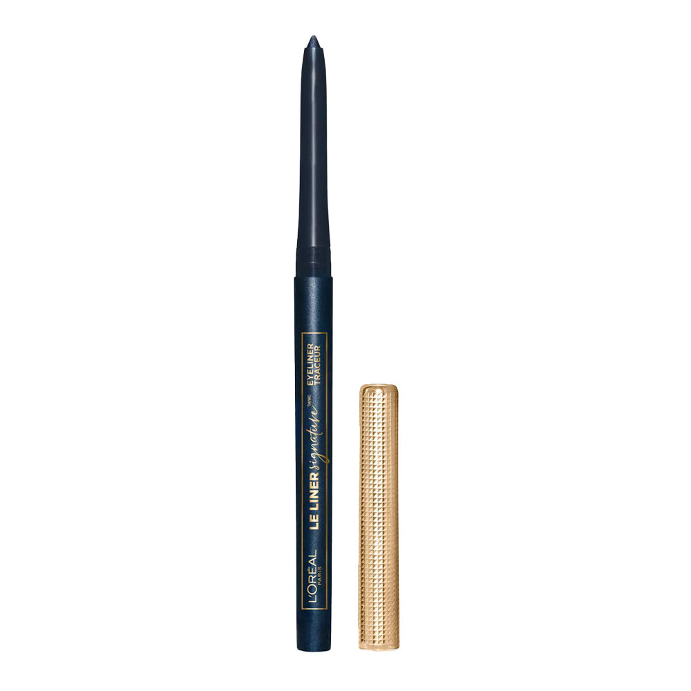 L’Oréal Le Liner Signature Eyeliner 750 Blue Jersey 1.9g, 24HR waterproof blue gel pencil, smudge-resistant precision