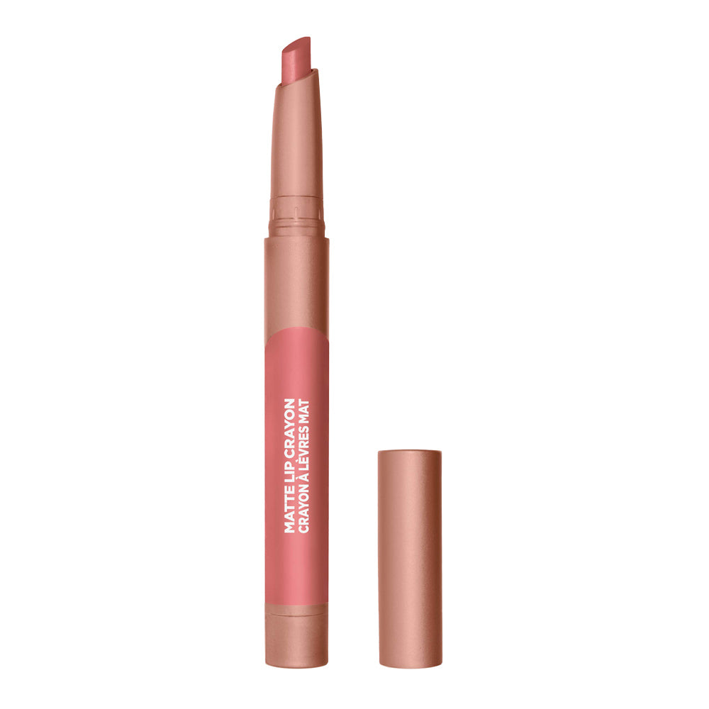 L'Oreal Matte Lip Crayon 500 CARAMEL BLONDE – rich matte lip colour with Jojoba Oil for comfort, precision tip for smooth application