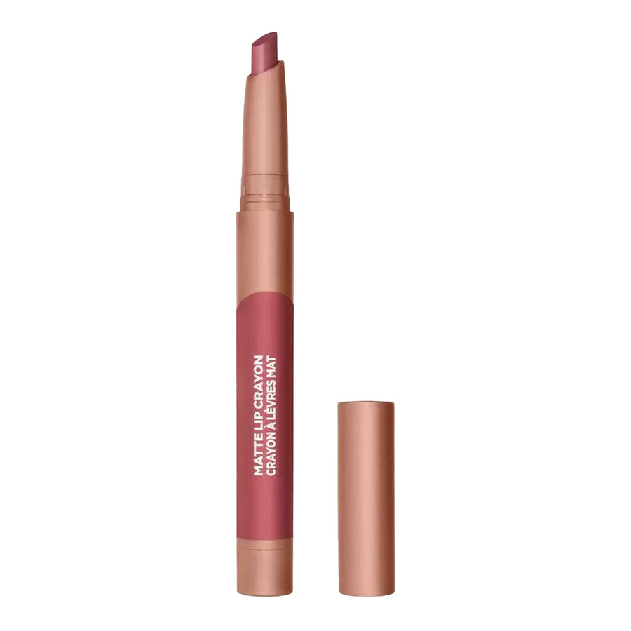 L'Oreal Matte Lip Crayon 501 STRAWBERRY GLAZE – creamy matte finish with Jojoba Oil, smudge-proof colour that lasts all day