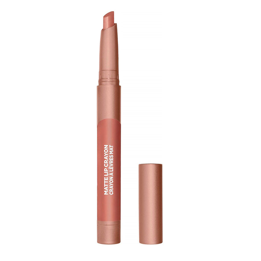 L'Oreal Matte Lip Crayon 512 SMOOTH CARAMEL – creamy waterproof matte colour with Jojoba Oil for comfort and colour that lasts