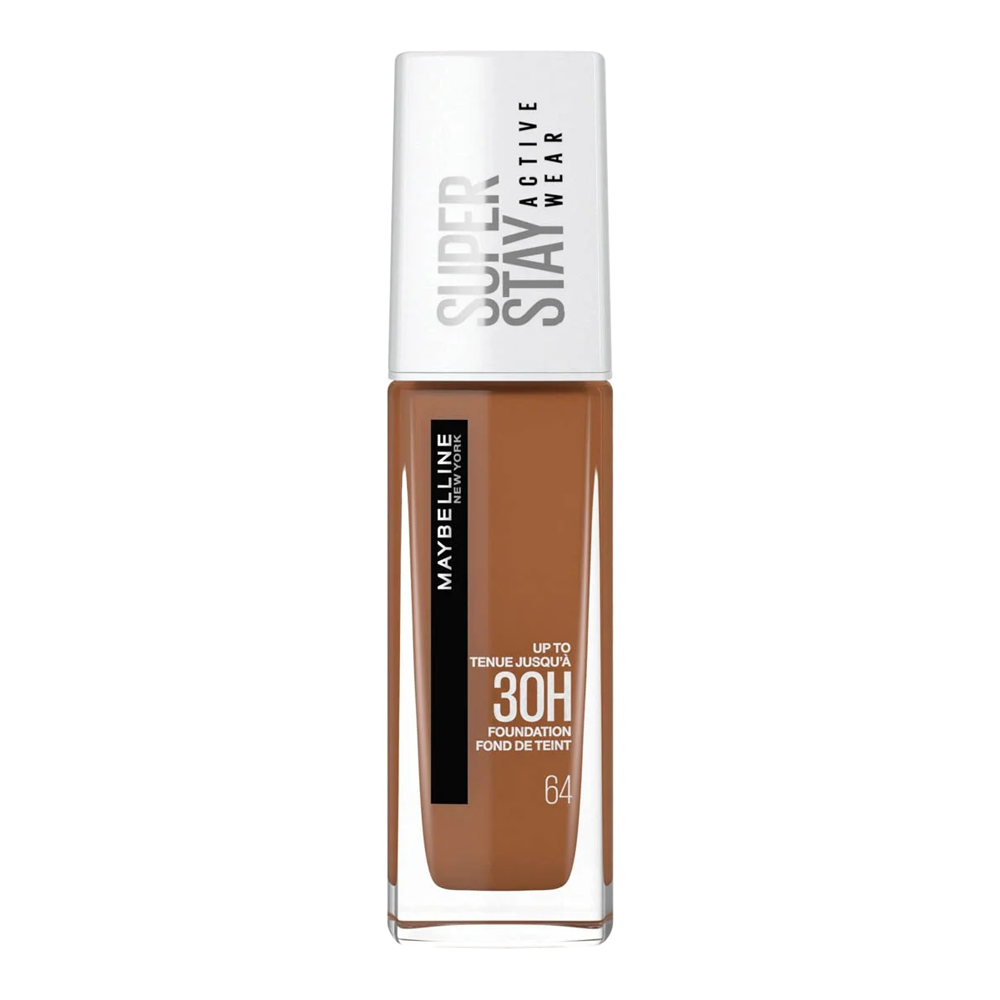 Maybelline Super Stay 30H Foundation 64 CHESTNUT – full coverage, matte, oil-free and transfer-resistant makeup
