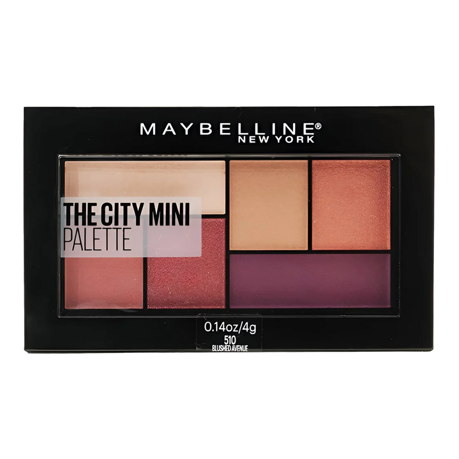 Maybelline City Mini Palette 510 BLUSHED AVENUE with six blendable matte and shimmer eyeshadows