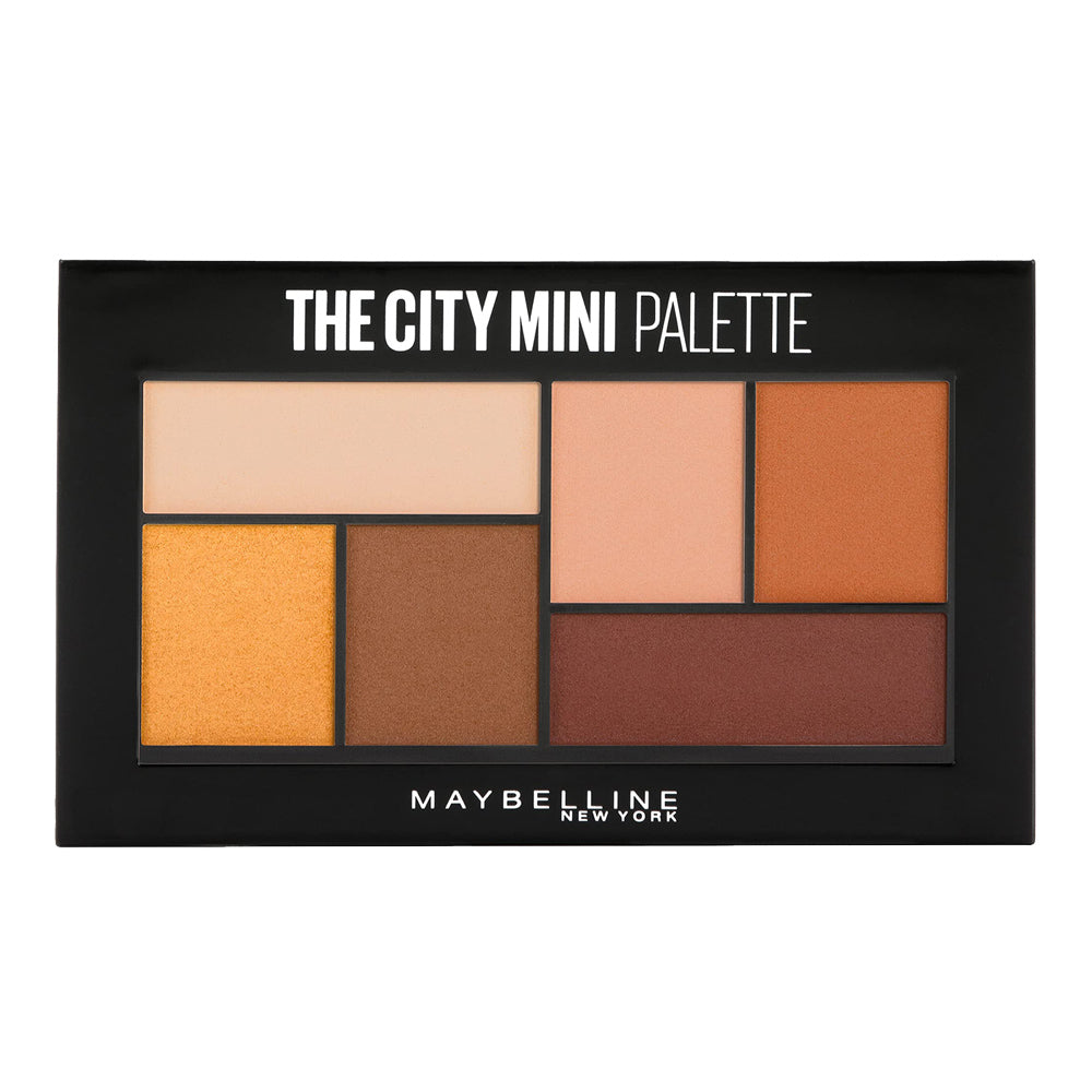 Maybelline City Mini Palette 530 HI-RISE SUNSET with six blendable matte and shimmer eyeshadows