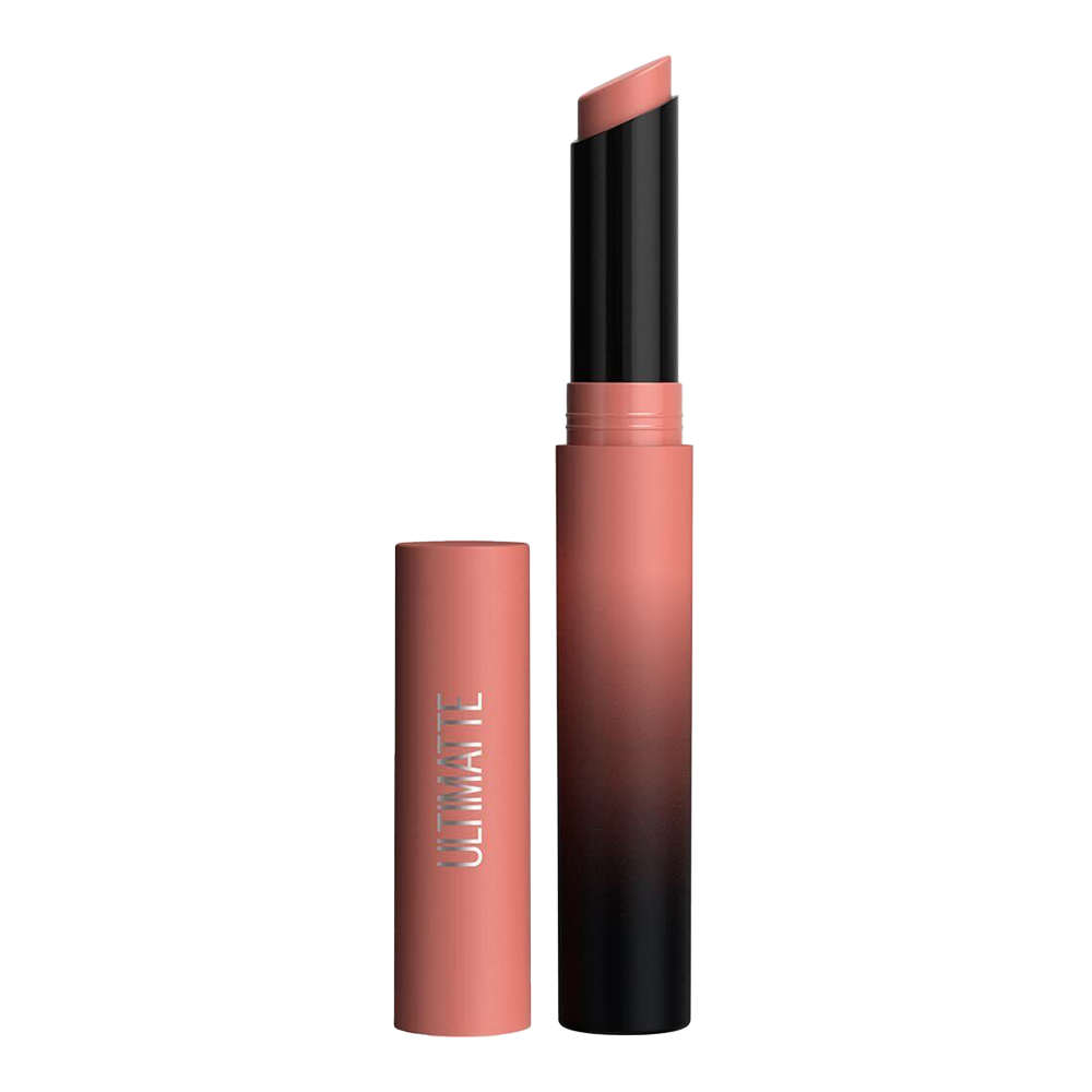 Maybelline Color Sensational Ultimatte Lipstick 699 MORE BUFF bullet – matte finish product photo on white background
