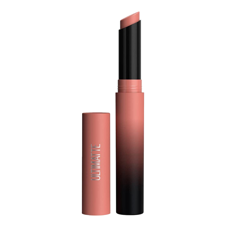 Maybelline Color Sensational Ultimatte Lipstick 699 MORE BUFF bullet – matte finish product photo on white background
