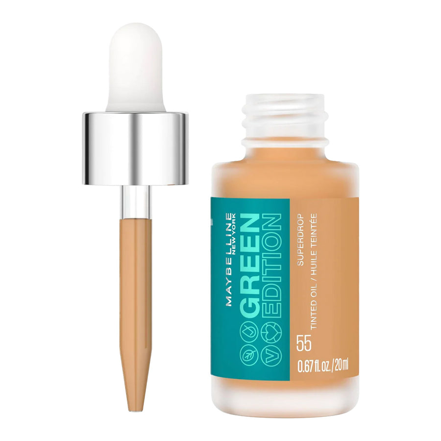 Maybelline Superdrop Tinted Oil 055 gives lightweight glow with plant-based oils in eco glass dropper bottle