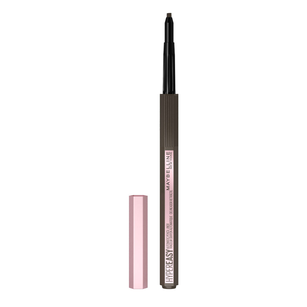 Maybelline Hyper Easy Mechanical Eyeliner in shade DEEP BROWN with soft 1.5mm tip for ultra-precise, smudge-resistant definition
