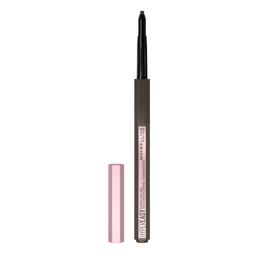 Maybelline Hyper Easy Mechanical Eyeliner in shade DEEP BROWN with soft 1.5mm tip for ultra-precise, smudge-resistant definition
