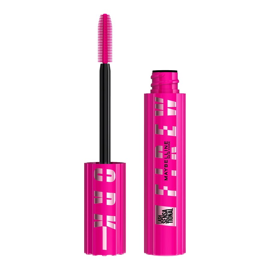 Maybelline Lash Sensational Firework Mascara in BLACK with spiral brush delivers bold, 360° lash impact and clean volume with all-day wear
