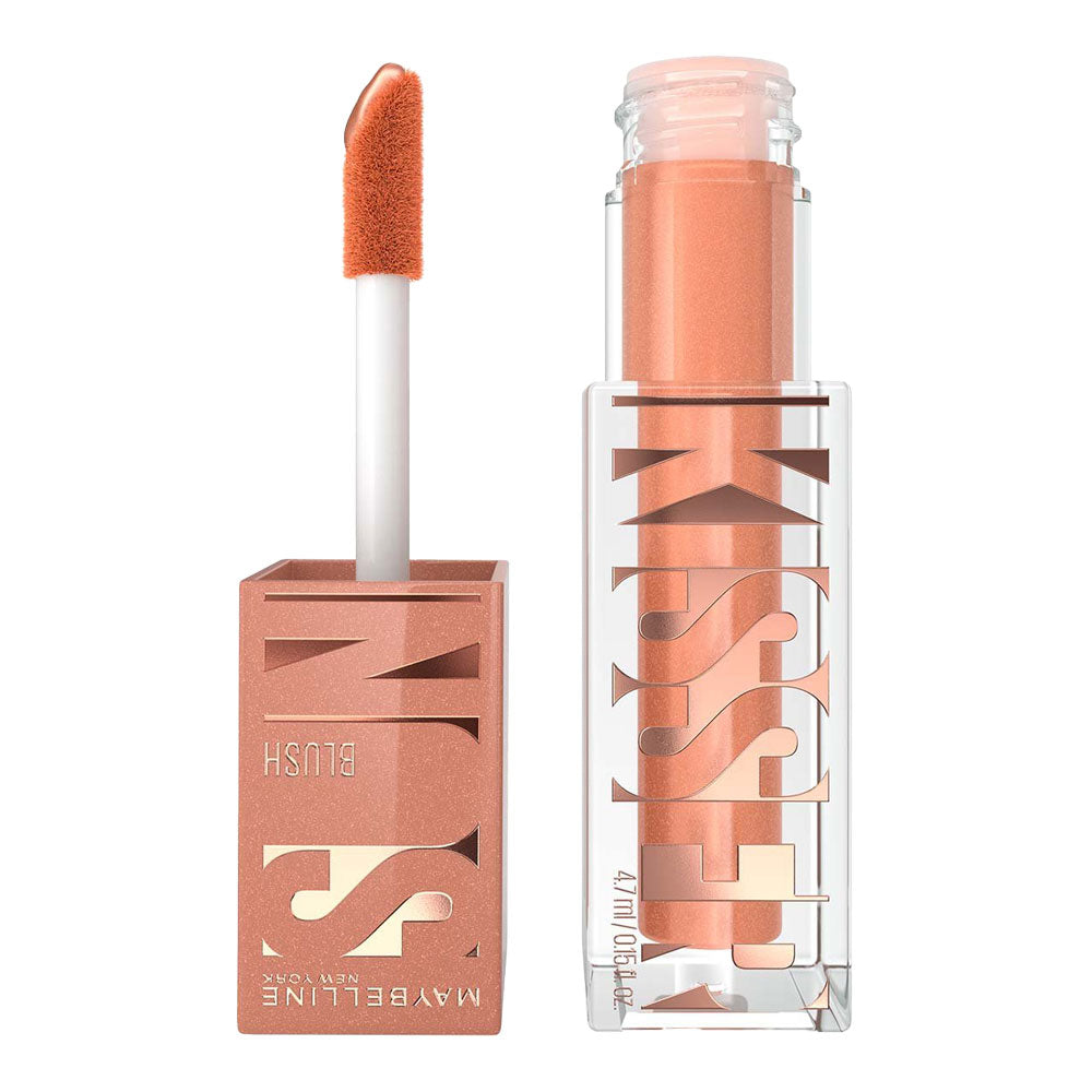 Maybelline Sunkisser 10 Sun Tempt blush bronzer, dewy liquid glow tint with buildable sun-kissed finish and longwear – Blush Fiji
